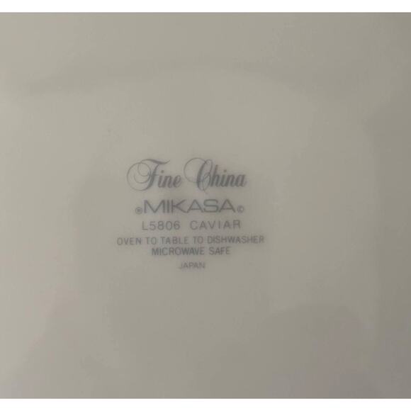 Vintage Mikasa PLATTER Fine China CAVIER L5806 White Gray Black Made in Japan! - Picture 4 of 4